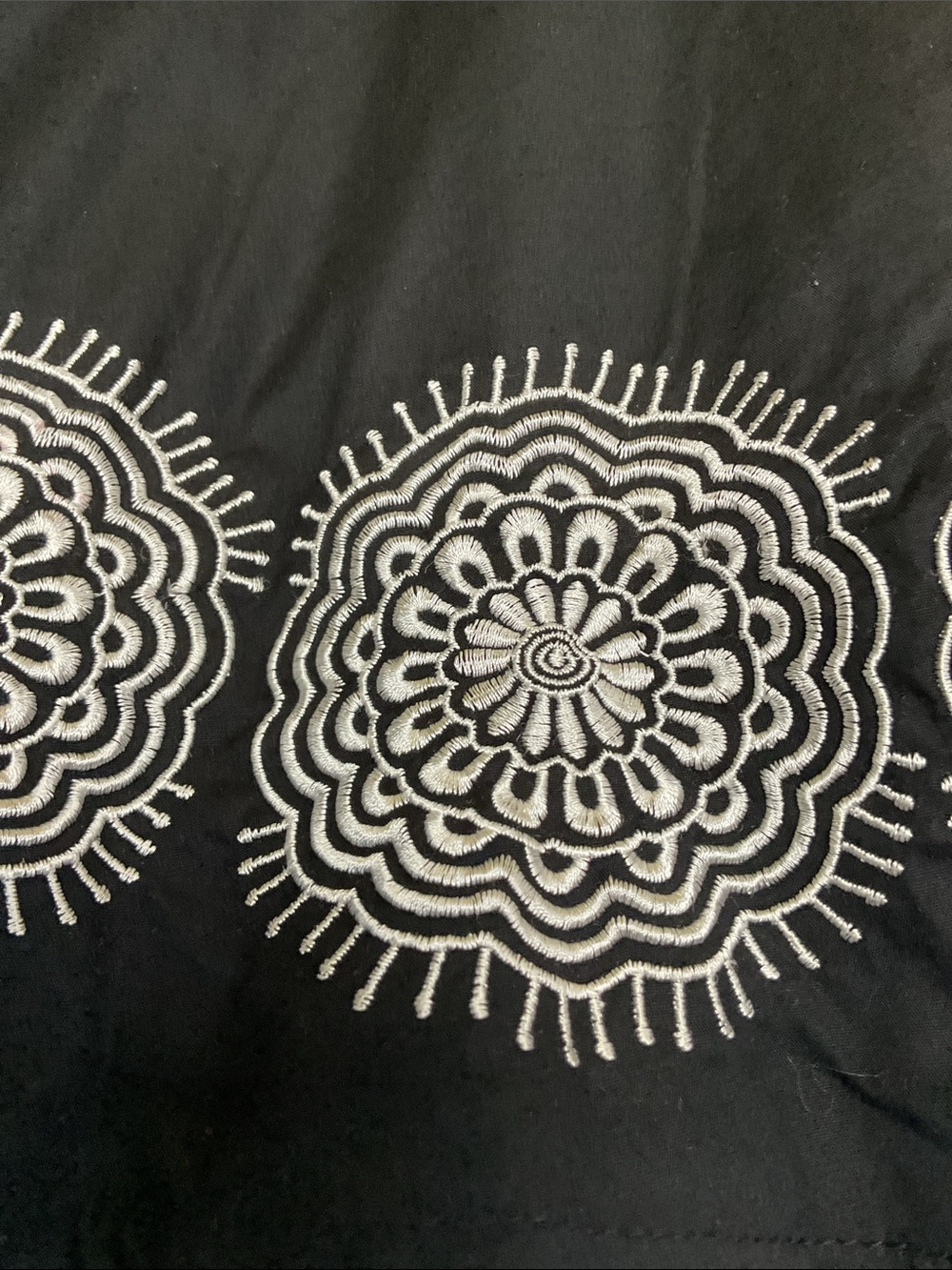 Heart Soul Black Circle Skater Skirt with White Embroidered Trim - Picture 3 of 9